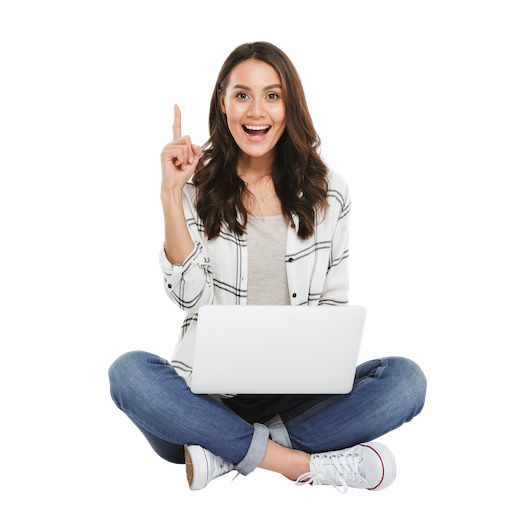 mujer computadora mas clientes